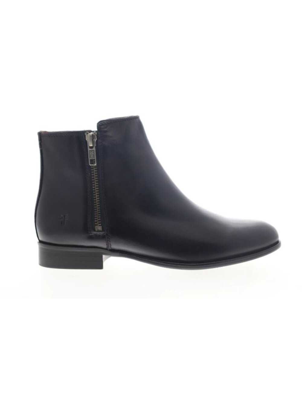 Frye Carly Double Zip Booties Ankle Boots, Black Leather, US 6.5 - New in Box! - Picture 2 of 11